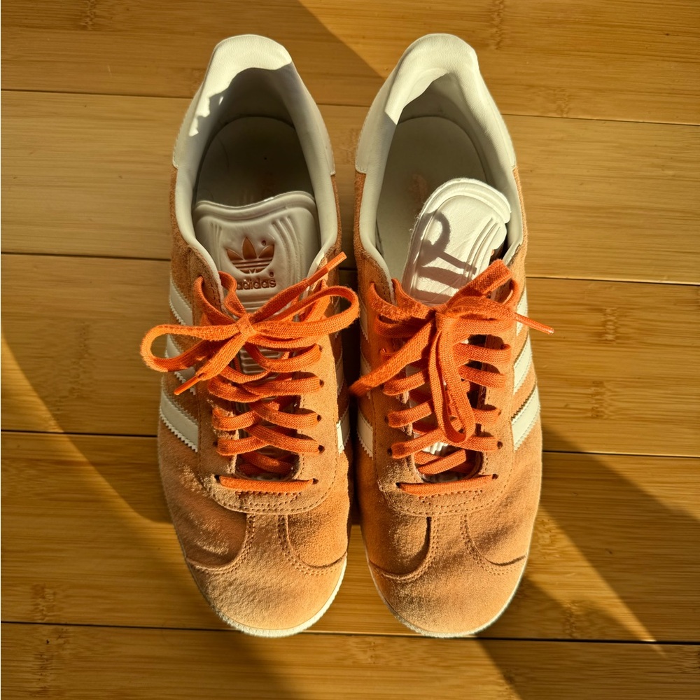 Adidas Gazelles. Coral, size 8 women’s.